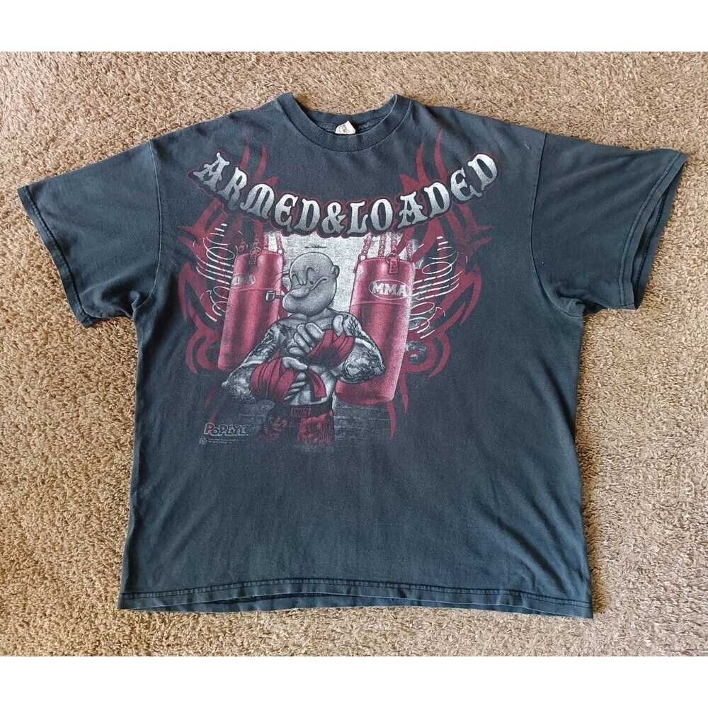 Popeye MMA Armed & Loaded 2011 T-shirt Men's XL Black Short Sleeve